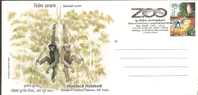 India 2010 Westorn Hoolock Gibbon Monkey Wild Life Animal Mammals Tree Owl Leopard Zoo Special Cover Inde Indien # 6786 - Affen