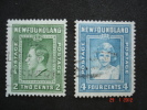 Newfoundland 1938 K.George V I  2  &  3 Cent       SG268  And  SG269    Used - 1908-1947