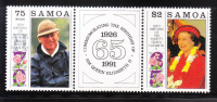 Samoa 1991 QE II And Prince Philip Birthdays Queen Pair MNH - Samoa (Staat)