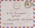 LOUTETE ( Petit Bureau ) MOYEN CONGO - 1957 - Afrique,colonies Francaises,avion,lettre,m Arcophilie,rare - Covers & Documents