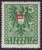 Österreich 1945, ANK 716- Plattenfehler Obere Wappenlinie Mit Kerbe - Errors & Oddities