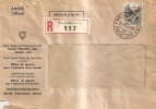 N° 193 Sur Lettre Expédiée En Rec. De Neuchâtel Le 25-7-44 - Arrivée Les Breuleux (cachet Au Verso) Le 26-7-44 - Briefe U. Dokumente