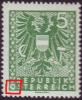 Österreich 1945- Wappen Spezial: ANK 716, Plattenfehler Ö Stark Verkleckst - Prove & Ristampe