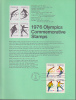 Souvenir Page FDC - 1976 Olympics 4 Stamps - 1971-1980