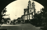 REAL PHOTO POSTCARD PONTEVEDRA GALICIA SPAIN  ESPANA CARTE POSTALE CAR VOITURE PEUGEOT 202 - Pontevedra