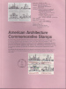 Souvenir Page FDC - American Architecture Block Of 4 Stamps - 1971-1980