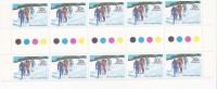 Australia-1984 Skiing 30c Nordic    Gutter Strip  MNH - Blocchi & Foglietti