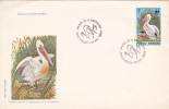 BIRDS, PELICAN, 1984, COVERS, FDC, PREMIER JOUR, ROMANIA - Pelikanen