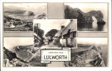 RPPC: LULWORTH COVE MULTIVIEW, DORSET ~ DURDLE DOOR, JURASSIC COAST & COVE - Andere & Zonder Classificatie