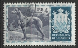 # 1956 San Marino - Cani Da 4 Lira - Usato / Used - Used Stamps