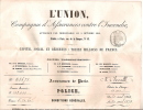 Assurances/L´Union/Police /Incendie/Paris/1864                          VP196 - Non Classés