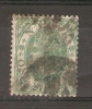 NATAL - 1870 VICTORIA 1s (1/-) GREEN O/P "POSTAGE" (CURVE IN GREEN) USED    SG 59 - Natal (1857-1909)