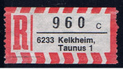 D Einschreibezettel 6233 Kelkheim - R- & V- Vignetten