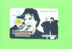 BELGIUM - Chip Phonecard/Mick Jagger/The Rolling Stones - Met Chip
