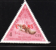 Costa Rica 1963 Great Anteater Surcharged 85c On 4c Triangle MLH - Costa Rica