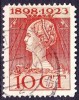 1923 Jubileumzegels 10 Cent Oranje Lijntanding 11 ½  NVPH 124 F - Gebruikt