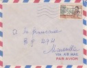 AFRIQUE OCCIDENTALE FRANCAISE - 1957 - COLONIE - LABORATOIRE MEDICAL ET VILLAGE INDIGENE - LETTRE PAR AVION - Storia Postale