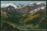 AK La Gemmi Et Louèche Les Bains, Daubenhorn, Daubensee, Gelaufen 1914 - Horn
