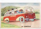 Carte Postale Système Souvenir De LUNEVILLE Arrivé Du Bus Soulevez La Tirette 10 Vues - Luneville