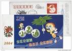 China 2004 Jiangsu Telecom Advertising Pre-stamped Card Cartoon Honeybee Bee Health Life - Abeilles