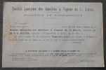 SOCIETE ANONYME DES OMNIBUS A VAPEUR DE LA NIEVRE 1901 BULLETIN DE SOUSCRIPTION NEVERS - Automobilismo