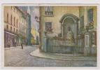 CPA ILLUSTREE, VERMERVA ?, MANNEKEN PISS, RUE DE L ETUVE EN 1946 ! - Personaggi Famosi