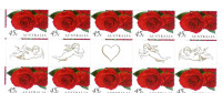 Australia-1999 Greetings Roses Gutter Strip  MNH - Blocks & Sheetlets