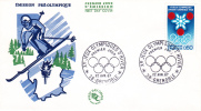 FDC FRANCE 1967 JEUX OLYMPIQUES DE GRENOBLE 1968 - Invierno 1968: Grenoble