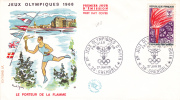 FDC FRANCE 1968 JEUX OLYMPIQUES DE GRENOBLE - Invierno 1968: Grenoble
