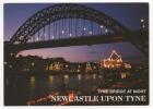 - NEWCASTLE UPON TYNE - TYNE BRIDGE AT NIGHT - Photograph: E. Storey. - - Newcastle-upon-Tyne