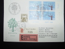 BERN SUISSE RECOMMANDE BLOC DE 4 VIERERBLOCK 1962 TAXE GERBES  EUROPA CEPT CONSEIL DE L´EUROPE ARBRE TREE BAUM - 1962
