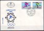 YUGOSLAVIA - JUGOSLAVIJA  - FDC -  RACING SKATES - NORDIC SKIING  - 1980 - Invierno 1980: Lake Placid