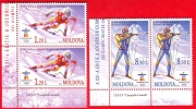 Moldova, Moldawien, Set Of 4 Stamps (2*2), Winter Olympic Games Vancouver 2010 - Invierno 2010: Vancouver