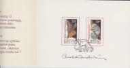 Lithuania 1994  Endangered Mammals Bat And Dormouse Souvenir Booklet With Painter Autograph - Bats