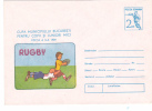 RUIGBY 1989 COVER STATIONARY ENTIER POSTAL ,UNUSED ROMANIA - Rugby