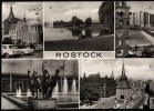 AK Rostock, Wohnhochhaus Vögenteichplatz, Marienkirche, Schwanenteich, 1978 - Rostock