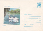 BIRDS, CYGNES, 1977, COVER STATIONERY, ENTIER POSTAUX, UNUSED, ROMANIA - Cisnes