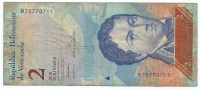 N. 1  Banconota  Del  VENEZUELA  Da 2  Bolivares  - Anno 2007. - Venezuela