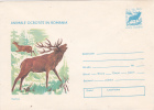 DEER, 1977, COVER STATIONERY, ENTIER POSTAUX, UNUSED, ROMANIA - Game