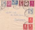 Inflation 1946, Cover, 27 Sept, 10 Stamps From  Cluj To Sighisoara, Romania - Briefe U. Dokumente