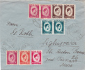 Inflation 1947, Cover, 12 Feb, 9 Stamps From  Cluj To Sighisoara, Romania - Lettres & Documents