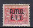 BIN309 - AMG FTT , Segnatasse Il 20 Lire N. 4  *** . Gomma Stanca - Segnatasse