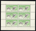 New Zealand 1957 MNH Scott #B52a Minisheet Of 6 Health Stamps: Life-saving Team - Unused Stamps