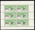 New Zealand 1957 MNH Scott #B52a Minisheet Of 6 Health Stamps: Life-saving Team Variety: Watermark Upright - Unused Stamps