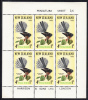 New Zealand Scott #B70a MH Miniature Sheet Of 6 Health Stamps: Piwakawaka (Pintail) - Neufs