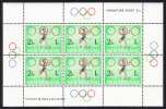 New Zealand Scott #B75a MNH Miniature Sheet Of 6: Boy Running And Olympic Rings - Unused Stamps