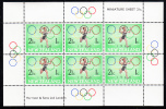 New Zealand Scott #B75a MH Miniature Sheet Of 6: Boy Running And Olympic Rings - Nuevos