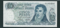 Banconota Da  5   PESOS  ARGENTINA  -  Anno  1971. - Argentinië