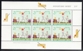 New Zealand Scott #B77a MNH Miniature Sheet Of 6: Boys Playing Cricket - Nuevos