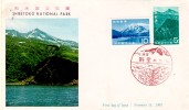 Japan Scott#855-6  "Lake And Mountain" Cachet  FDC 1965 - FDC